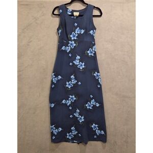 Vintage Expressions Floral Midi Dress Size 6 Lace Back Fairy Cottagecore Classic